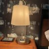 Surise 19.7" Beside Table Lamp with Wireless Charging and USB port