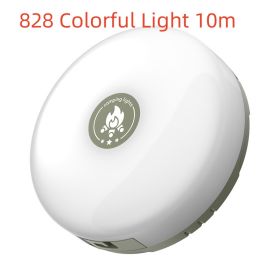 Multifunctional Camping Lantern Rechargeable Outdoor Tent Seven-color Atmosphere String (Option: 828 Colorful Light 10m)