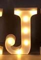 Luminous LED Letter Number Night Light English Alphabet Number Battery Lamp Romantic Wedding Christmas Party Decoration (Option: Always lit-J)