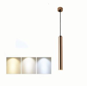 French Gold Long Cylindrical Chandelier (Option: 4x30CM spotlight)