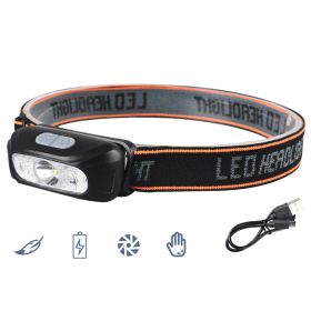 Special Strong Light Charging Super Bright Night Fishing Head Lamp (Option: Black induction-1pcs)