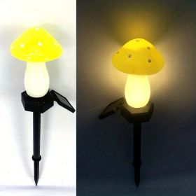 1pc, Outdoor Garden Solar Mushroom Light, Outdoor Landscape Atmosphere Decorative Light, Garden Decro, Garden Supplies, Outdoor Decor (Items: Yellow (1 Pack))