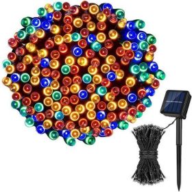 1pc; Led Solar String Light (21.3ft /39.3ft); 8-mode; 30led/100led; Solar Fairy Lamp; Waterproof Outdoor Festival Lights; Twinkle Lights (Color: Color)