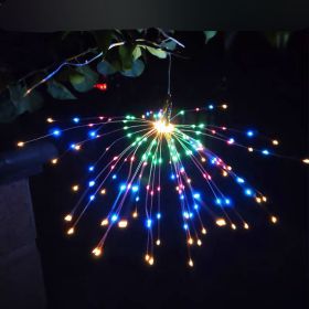 1pc; Solar Explosion Fireworks Lamp; 120LED; Suitable For Christmas Decoration; Courtyard Layout; And Atmosphere Night Light (Color: Multi Color)