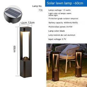 LED Lawn Lamp Outdoor Waterproof Solar Floor Lamp (Option: Solar706 0.6m)