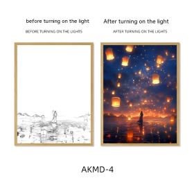 Couple Watch Fireworks Healing Lighting Painting Small Night Lamp Pendulum Painting (Option: AKMD 10-Small Size Style 3)