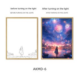 Couple Watch Fireworks Healing Lighting Painting Small Night Lamp Pendulum Painting (Option: AKMD6-Small Size Style 4)